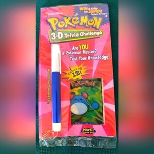 Pokemon 3D Trivia Challenge MARILL Trivia Book GOLDEN BOOKS Sealed NINTENDO RARE